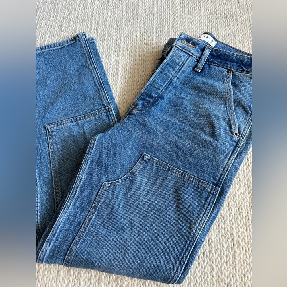 NEW Abercrombie High Rise The Dad Cowboy Jean Size 26 / 2 Short - Picture 6 of 11
